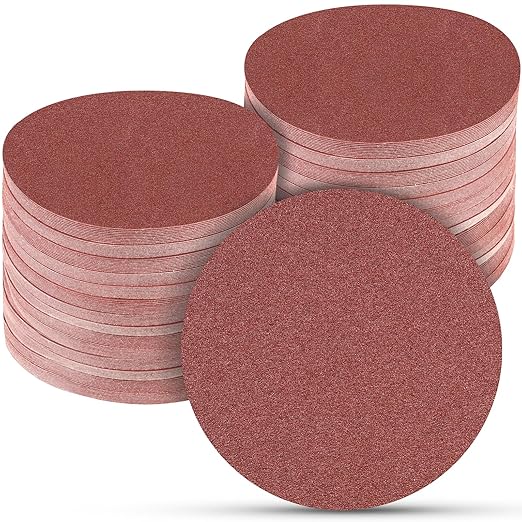 100 PCS 6 Inch Sanding Discs 80 Grit, 6 Hole Hook and Loop Sandpaper, Round Orbital Sand Paper Discs for Sander