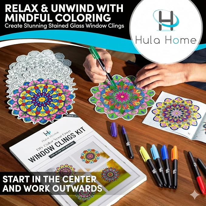 Hula Home Stained Glass Mandala Art Kit - Image 2
