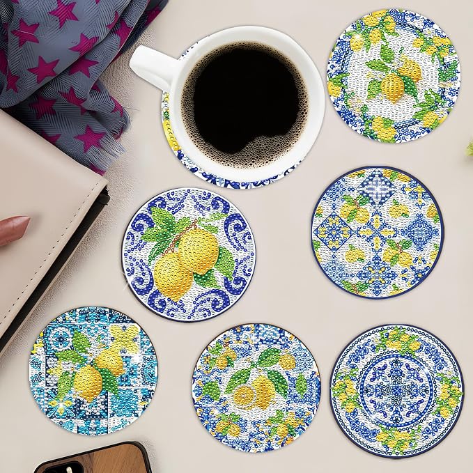 Lemon Diamond Art Coasters - Image 4
