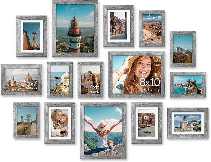 Vittanly 15 Pack Picture Frames Collage Wall Decor by Vittanly