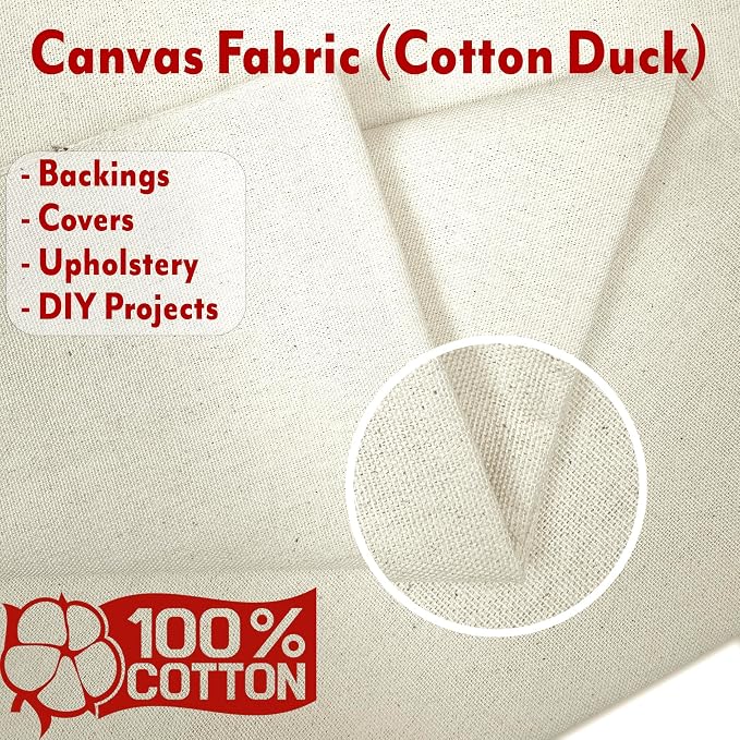 Barcelonetta | Canvas Fabric | Cotton Duck | Lightweight | Natural 4oz | 60'' - Image 4
