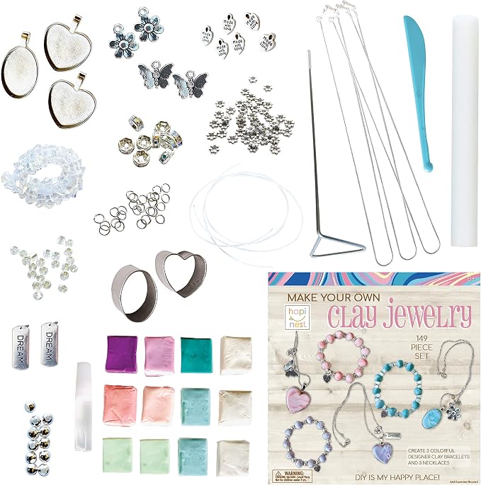 Hapinest Make Your Own Clay Jewelry Making Kit - Image 2