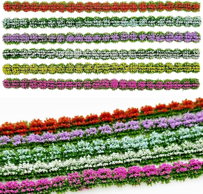 Woohome 6 PCS Static Grass Model Flower Cluster Model Grass Tufts Set by Woohome