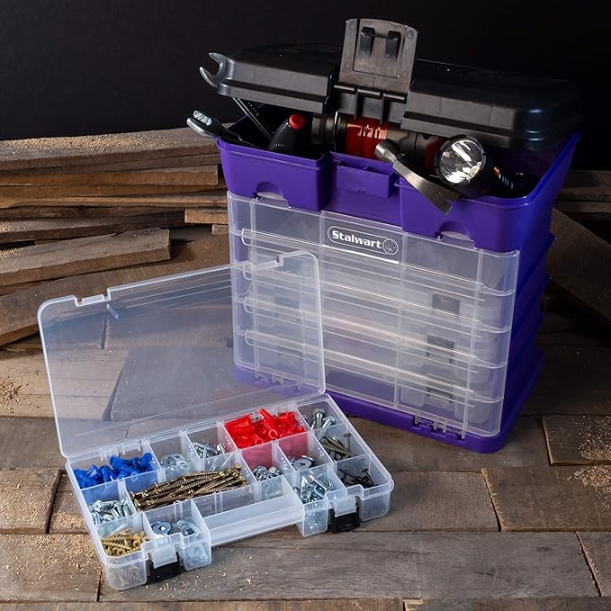 Storage and Tool Box-Durable Organizer Utility Box-4 Drawers - Image 4