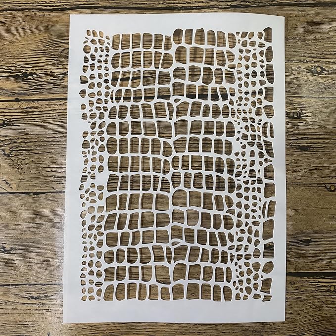 TIAMECH A4 Reusable Crocodile Skin Stencil - Image 2
