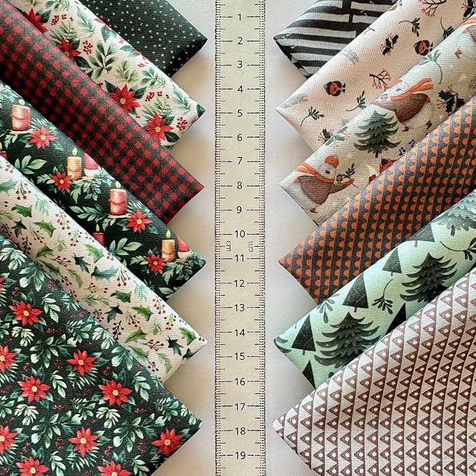Cozy Patchwork Cotton Fabric Bundle – 60 Pre-Cut Squares, 100% Cotton 140 GSM - Image 6