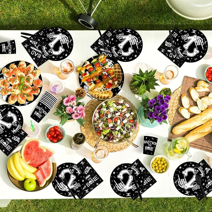 168Pcs Bad Two The Bone Birthday Party Supplies Serves 24 | Rock And Roll - Image 6