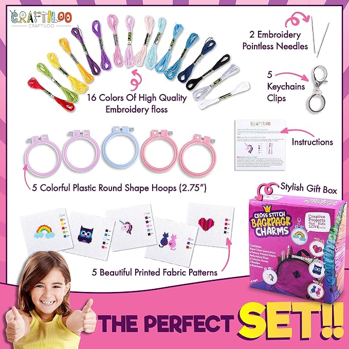 CRAFTILOO Cross Stitch Kit for Kids - Image 2