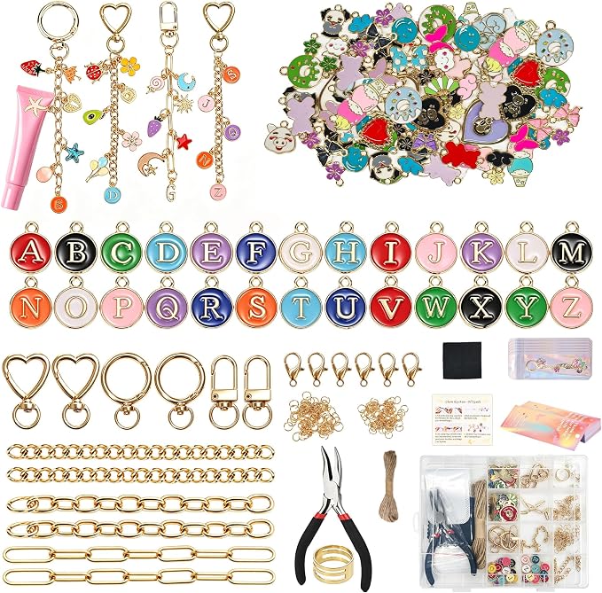 Lemosyu 271Pcs Keychain Making Kit Charms by Unknown