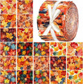 Hosuly 40 Pcs Fall Fabric Orange Maple Leaf Jelly Fabric by Hosuly