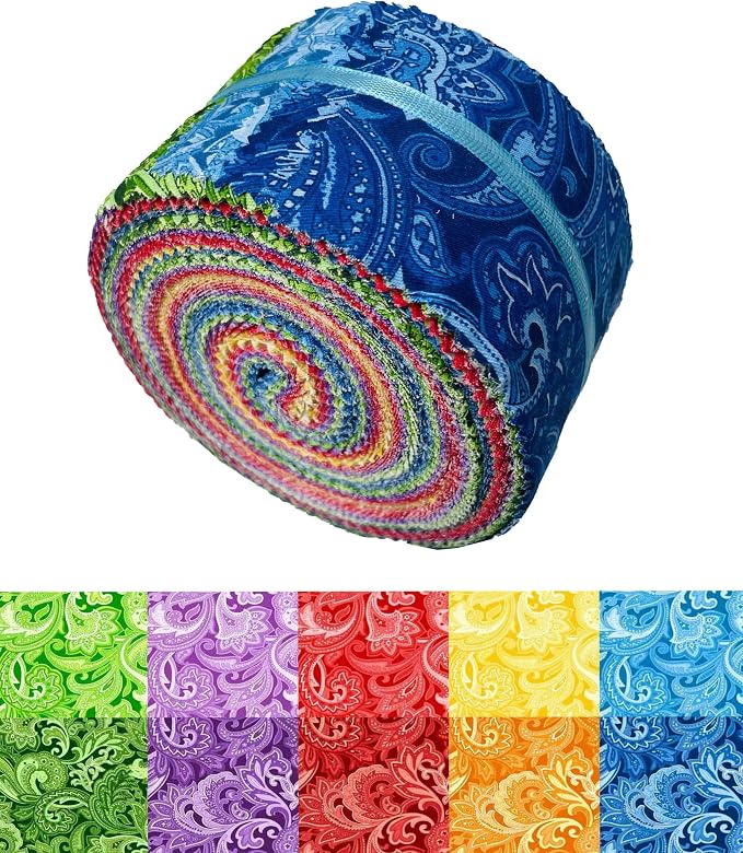 40 Strip Jelly Roll Fabric Strips - Image 4