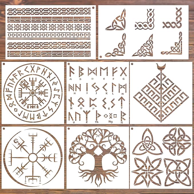 Keluna Viking Stencils for Painting by KelunaPaintingStencils