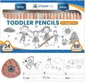 Learning Pencils for Toddlers 2-4 Years – Our Kids Pencils for Beginners by STEAMFLO