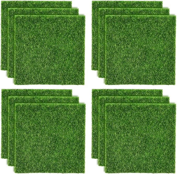 Shindel 12 Packs Fake Grass Decor by Shindel