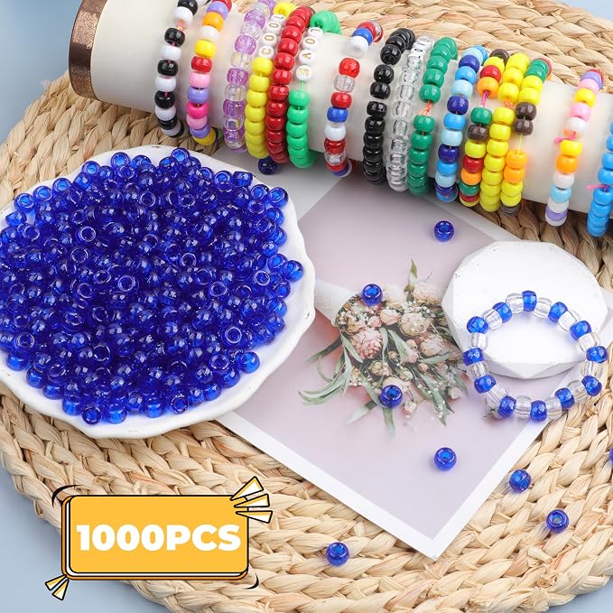 Plastic Pony Beads, for Bracelet, Hair Braiding, Friendship Bracelets, Jewelry - Image 3