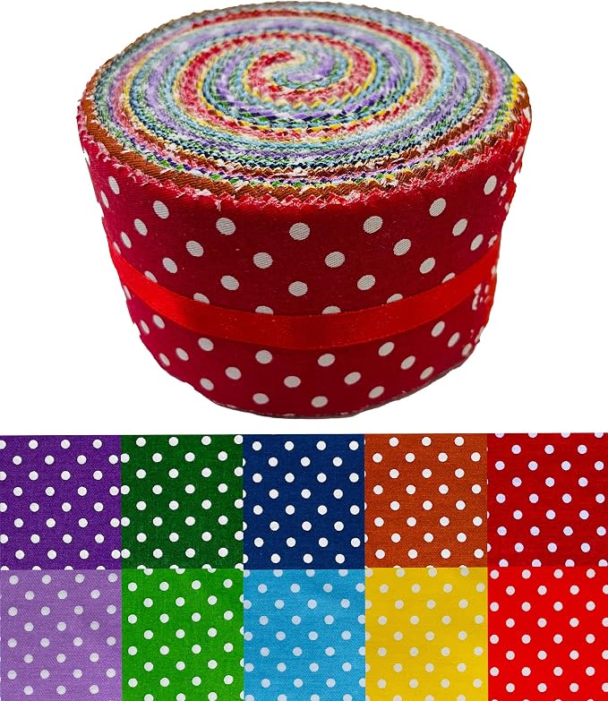 40 Strip Jelly Roll Fabric Strips by HANPATQUI