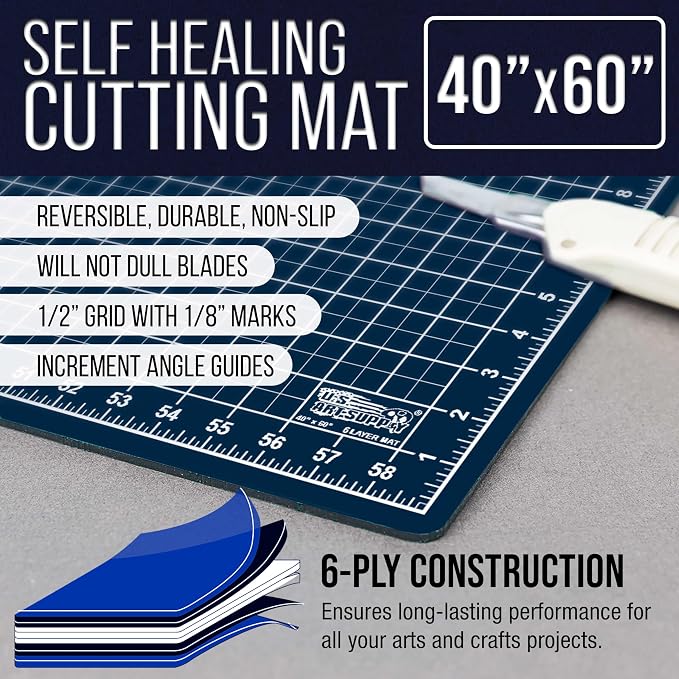 U.S. Art Supply 40" x 60" Self-Healing Cutting Mat 5-Ply - Image 2