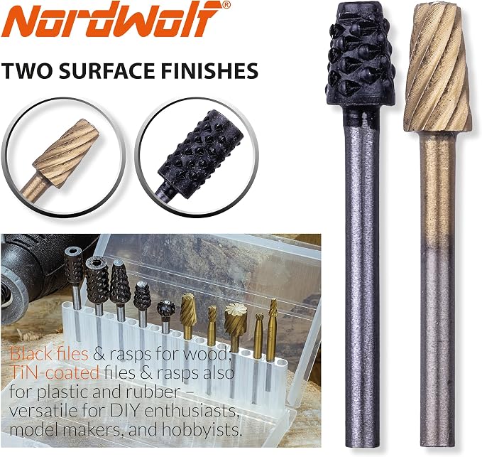 NordWolf 10-Piece Wood Carving Rasp Files Set - Image 3
