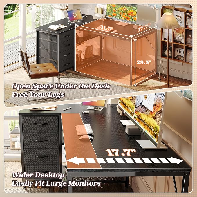 PRAISUN 43.3" Small Computer Desk - Image 6