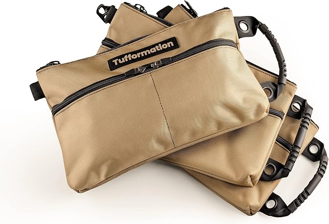 Small Tool Pouch, Tool Bag Organizer with Zipper. Small Tool Bag with Multiple Compartments. Perfect Tool Pouch Bags for Men Women Electricians & Others.