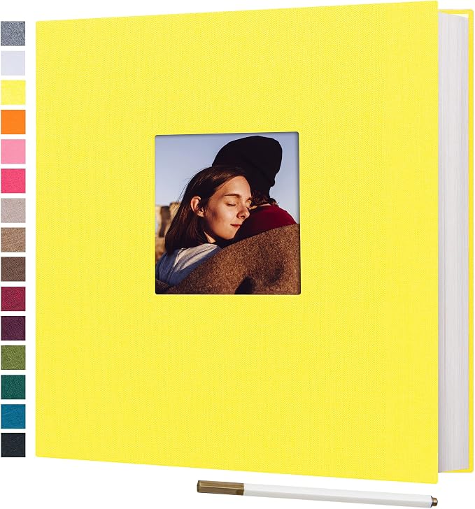 potricher Large Photo Album Self Adhesive 4x6 5x7 8x10 Pictures Linen Cover 40 by potricher