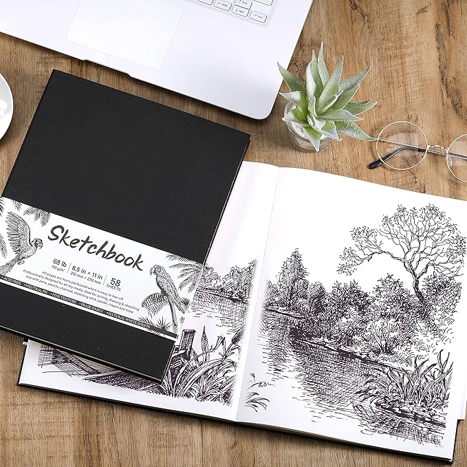 Sketchbook - Hardcover Sketch Pad, 8.5" x 11", Durable Sketch Book - Image 7