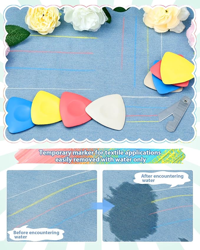 FIVEIZERO 8Pcs Tailors Chalk, Triangle Sewing Chalk - Image 4
