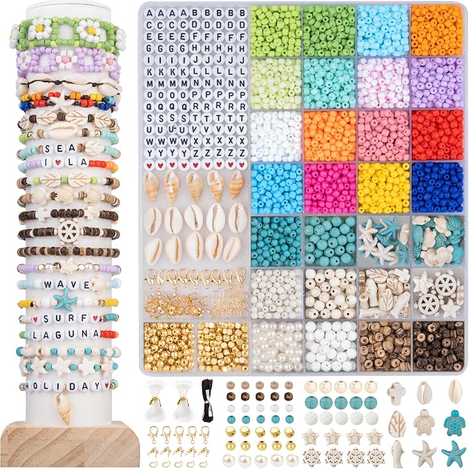 DoDoBeads Beach Beads for Bracelets, Beach Beads for Jewelry Making, Summer by DoDoBeads