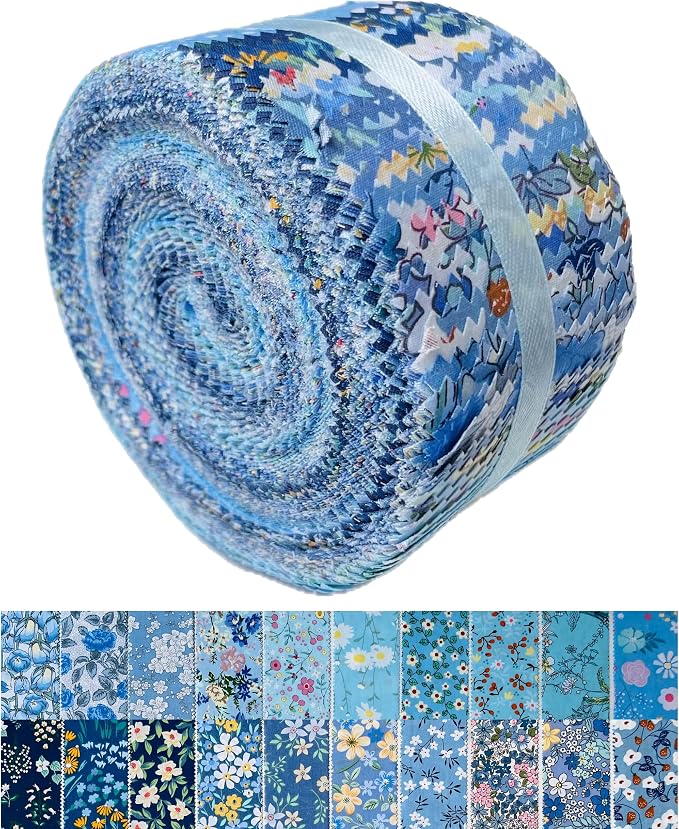 40 Strip Jelly Roll Fabric Strips by HANPATQUI