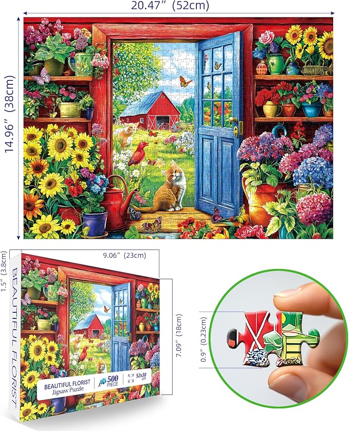 MINIWAN Garden Cats Jigsaw Puzzle - Image 2