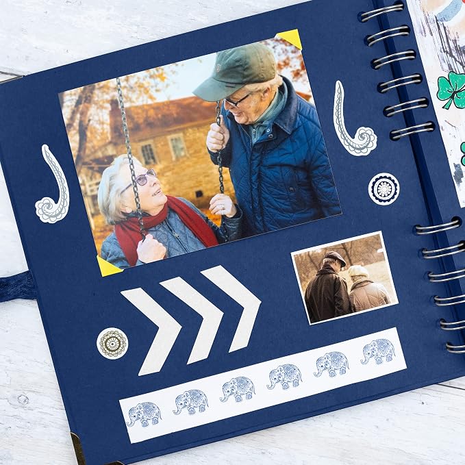 Bstorify Square Scrapbook Photo Albums 8 x 8 Inch Blue Hardcover - Image 6
