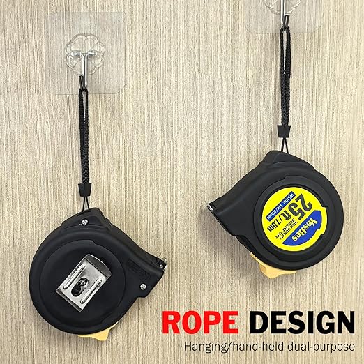 Tape Measure 25 ft, Easy Read Measuring Tape Retractable, Self-Locking Measurement Tape 1-Inch Wide x 25 ft