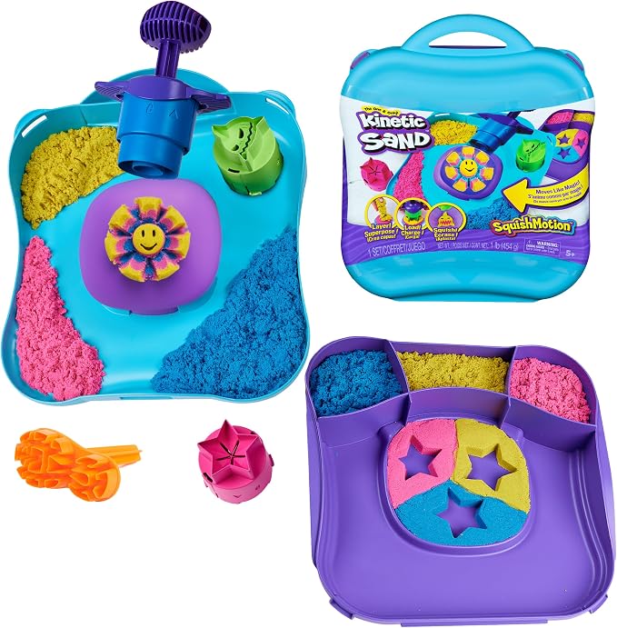 Kinetic Sand SquishMotion Playset, Moldable Play Sand Sensory Toys, Ages 5+ | by Unknown