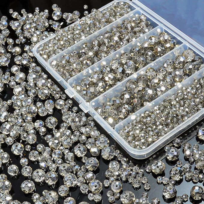 800Pcs 4/6/8/10mm Crystal Glass Beads by Laopottbeads