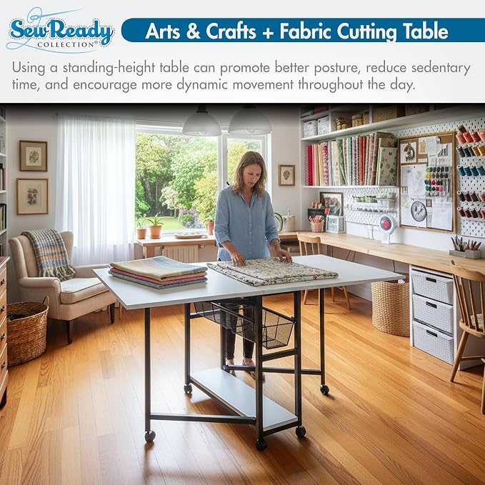 Studio Designs Sew Ready Fabric Cutting Standing Table - Image 4