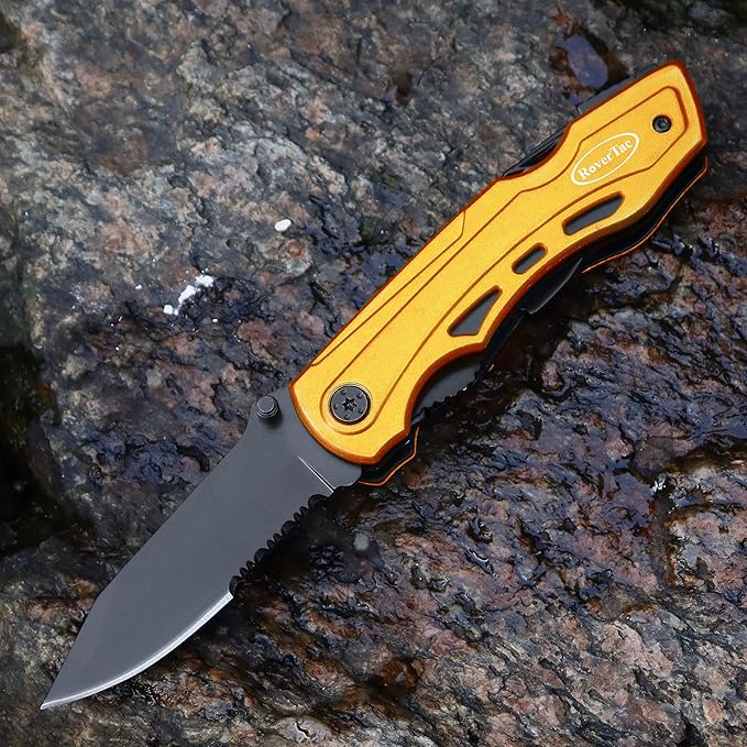 RoverTac Multitool Knife – 15-in-1 Pocket Knife with Pliers, Wire Cutter and Screwdrivers – Perfect Gifts for Men, Dad, Husband – Durable Camping Gear for Christmas, Father’s Day, and Birthdays