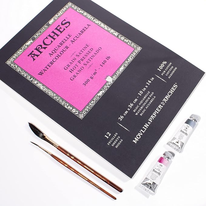 Arches Watercolor Pad 10x14 Inches 140lb/300gsm Hot Press - Image 2