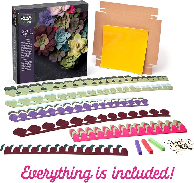 Craft Crush — Felt Succulents Craft Kit — Display Kit — Fun & Easy — Ages 13+ - Image 5