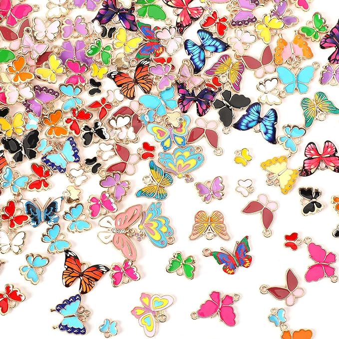 MARFOREVER 120 Pcs Butterfly Charms by MARFOREVER