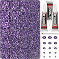 33000Pcs Amethyst Rhinestones for Bedazzling, 6mm Bedazzler Kit by Worthofbest