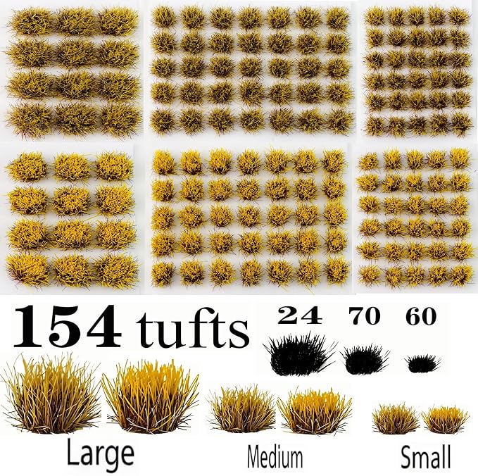 Tufts - Battlefield 154 Pcs, 3 Sizes -Terrain Model Kit - Image 2