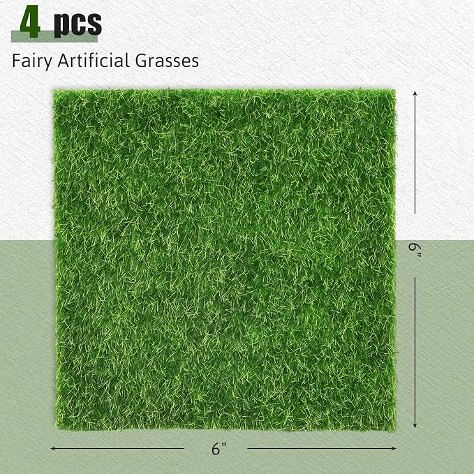 Shindel 4 Packs Fake Grass Decor - Image 2