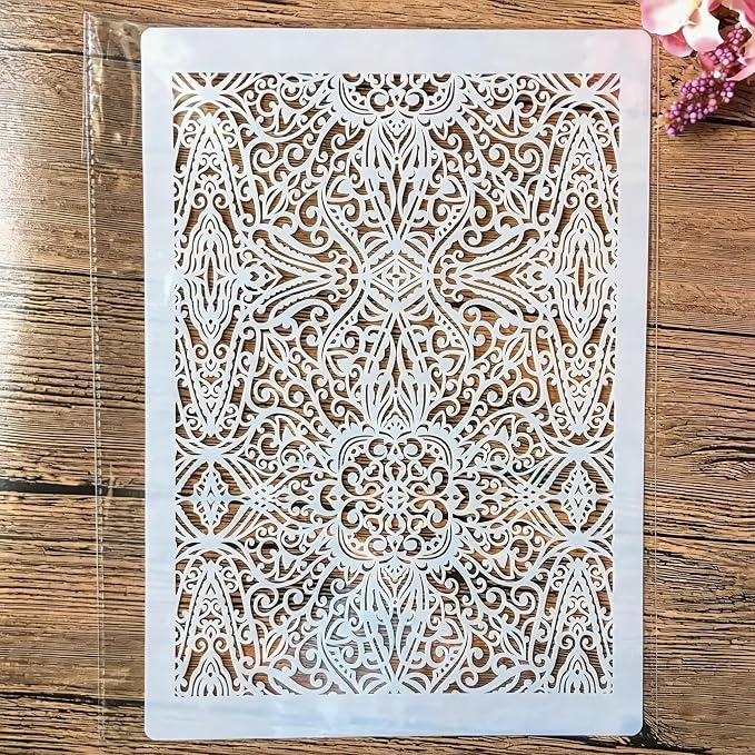 TIAMECH A4 Reusable Vintage Palace Texture Stencil by TIAMECH