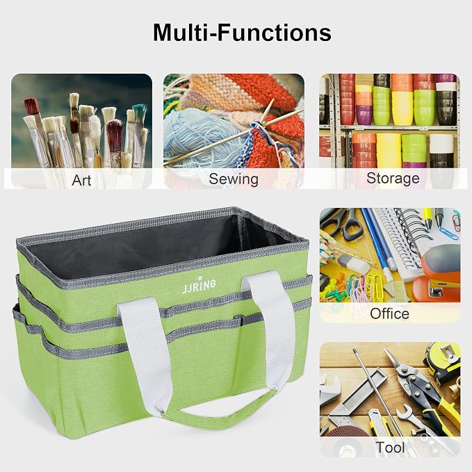 JJRING Craft Organizer Tote Bag, Art Storage Caddy - Image 4