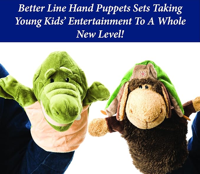 Animal Hand Puppets Set for Kids & Adults - Image 2
