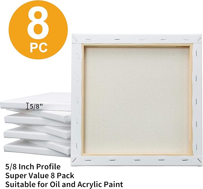 FIXSMITH Stretched White Blank Canvas - Image 3