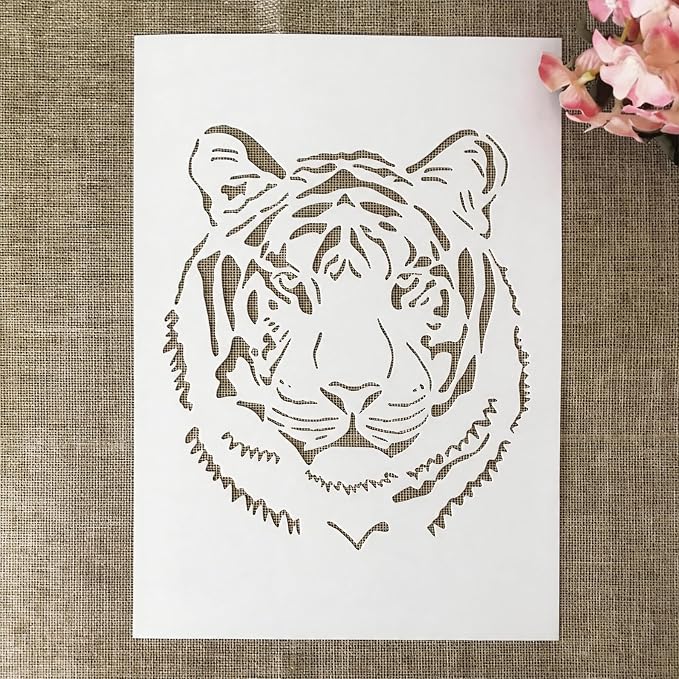 TIAMECH A4 Reusable Tiger Head Stencil - Image 2