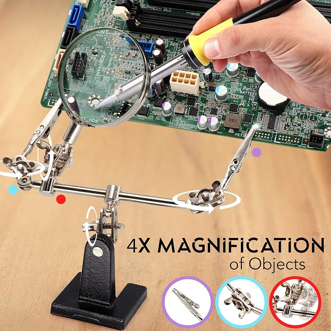Ram-Pro Helping Hands Magnifier Glass Stand - Image 5