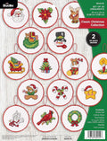 Bucilla Cross-Stitch 14 Piece Ornament Making Kit, Classic Christmas Collection by Bucilla