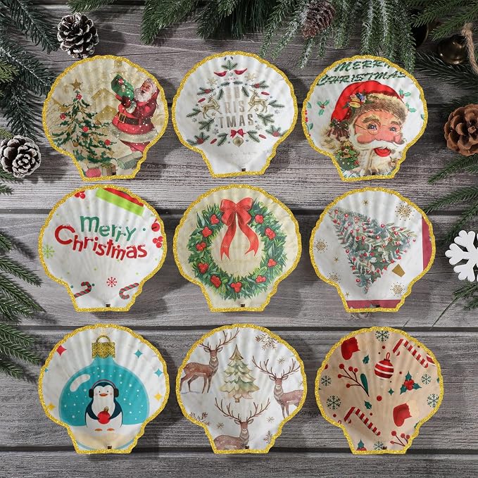 Halloscume 12 Set Christmas Scallop Shells - Image 4